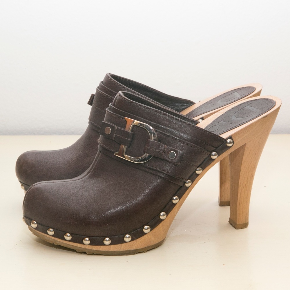 Dior wood clogs